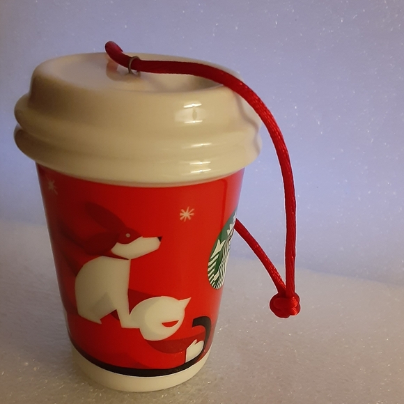 Christmas Starbucks 2011 Dog and Sleigh Ornament - Picture 1 of 7